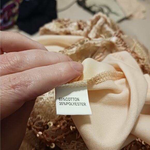 Chartou Off The Shoulder Fringed Sequin Party Style Dress NWT - Picture 9 of 11